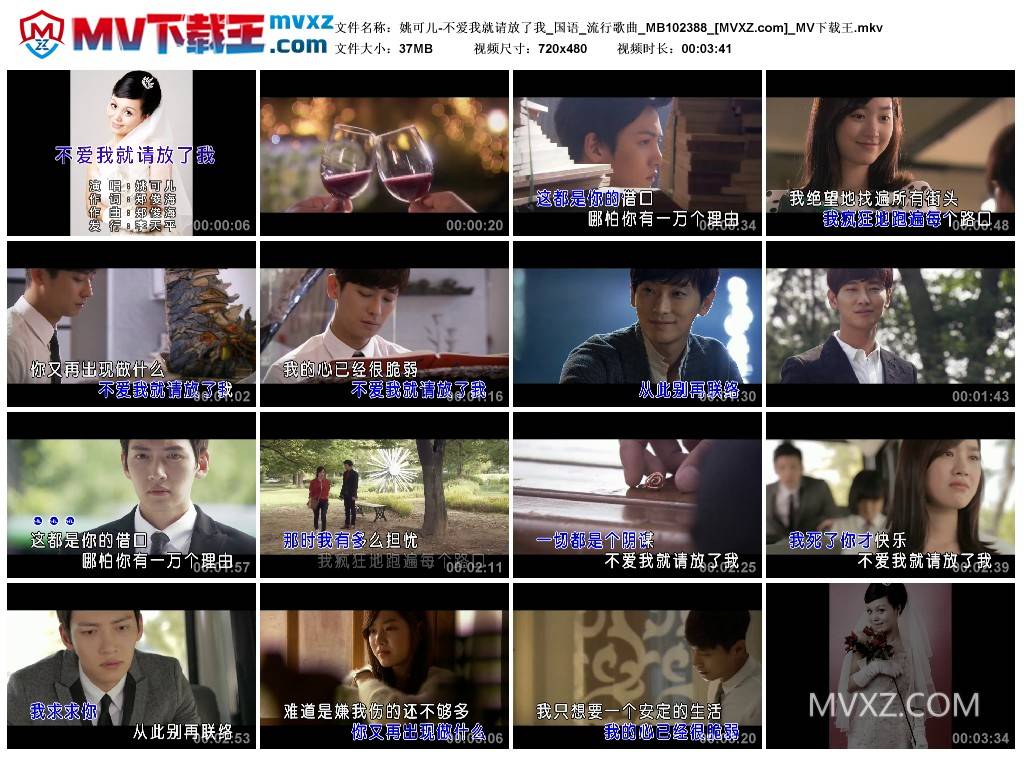 姚可儿-不爱我就请放了我_国语_流行歌曲_MB102388